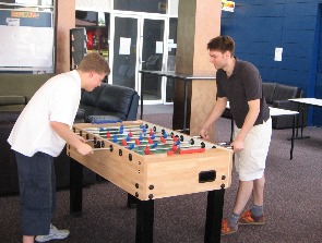 Kicker in der Student Lounge