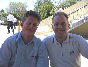 Lunchpause - Michi und Peter am Clayton Campus